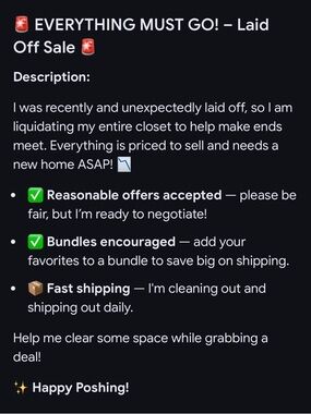 Everything Must Go! Laid Off Sale Graphic - Black, White & Green